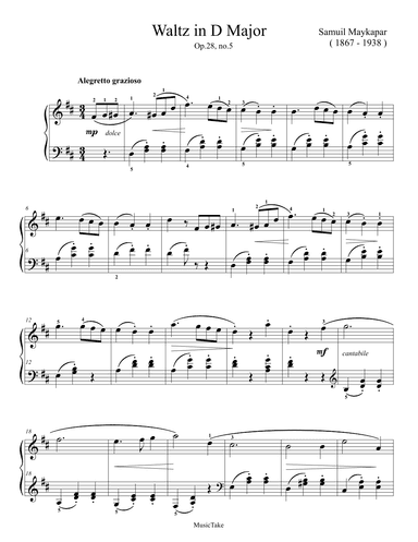 Waltz in D Major (arr. Ben Choupak)