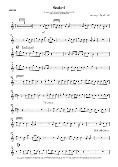 Soaked (arr. Matt Luff)