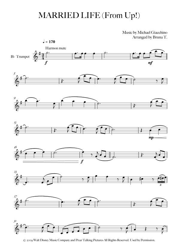 Married Life (arr. Bruna T.)