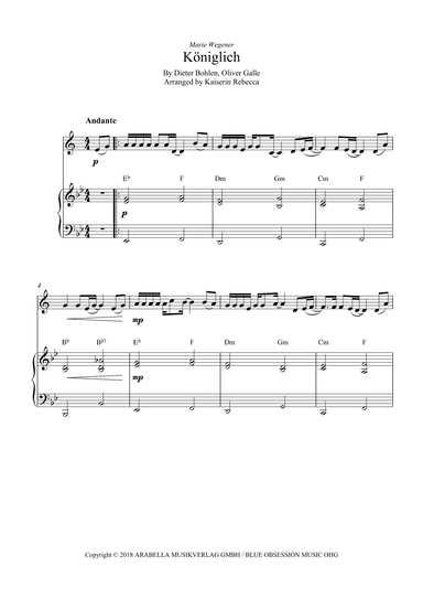 Koeniglich (arr. Kaiserin Rebecca)