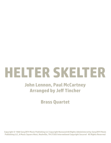 Helter Skelter (arr. Jeff Tincher)