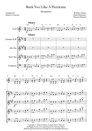 Rock You Like A Hurricane (arr. Gildson Cerqueira)