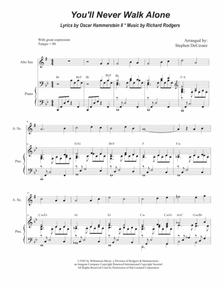 You'll Never Walk Alone (arr. Stephen DeCesare)