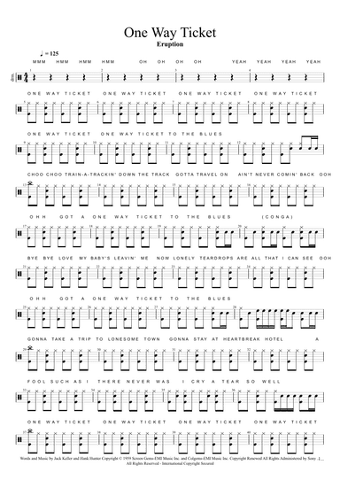 One Way Ticket (to The Blues) (arr. Cyril Mayer)