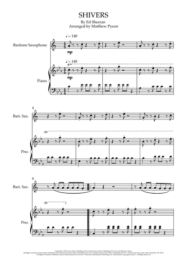 Shivers (arr. Matthew pyeon)