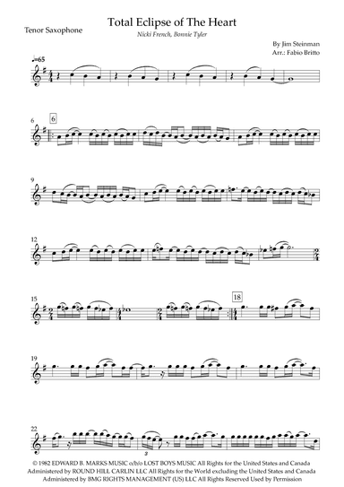 Total Eclipse Of The Heart (arr. Fabio Britto)