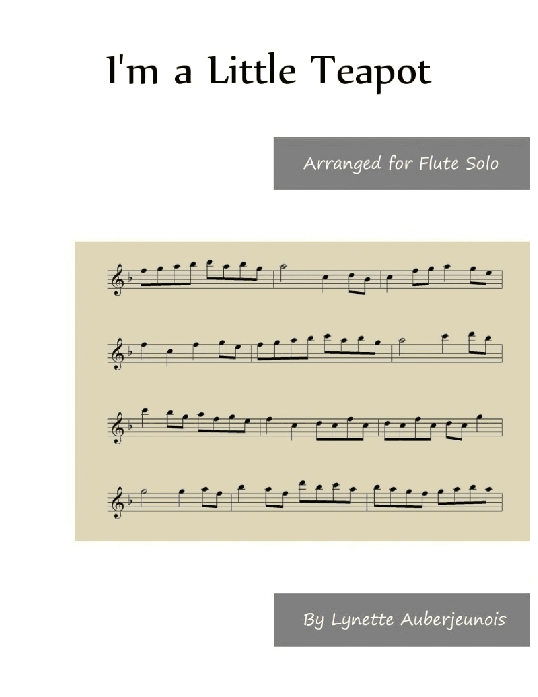 I’m a Little Teapot - Flute Solo (arr. Lynette Auberjeunois)