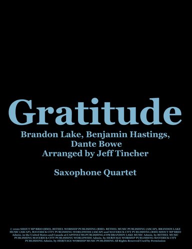 Gratitude (arr. Jeff Tincher)