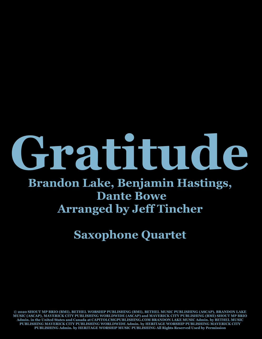 Gratitude (arr. Jeff Tincher)