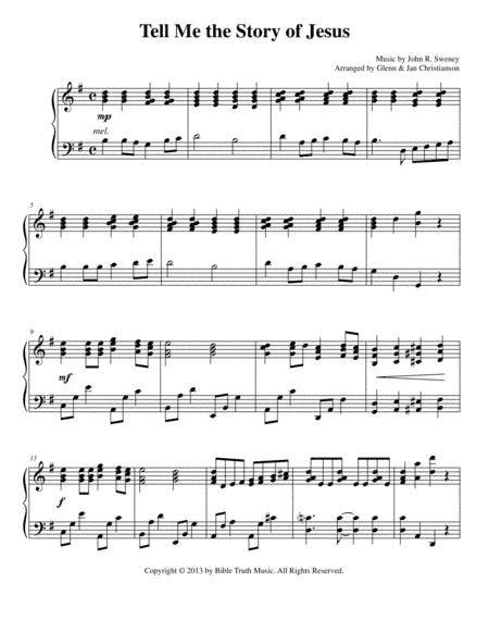 Tell Me The Story (arr. Glenn & Jan Christianson)
