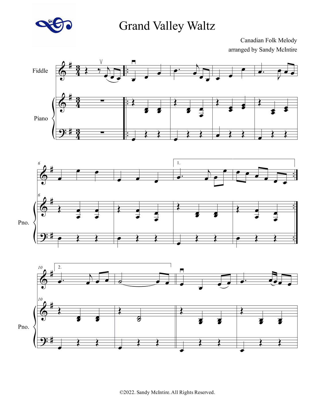 Grand Valley Waltz (arr. Sandy McIntire)