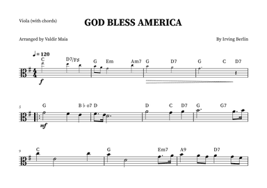 God Bless America ® (arr. Valdir Maia)