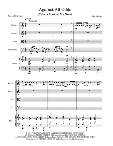 Against All Odds (take A Look At Me Now) (arr. Eric Stern)