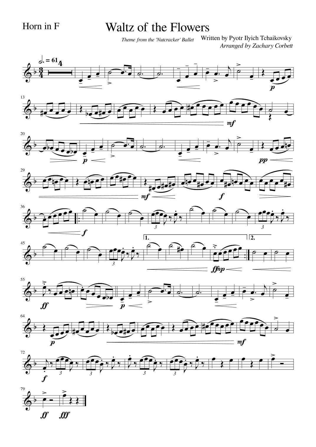 Waltz of the Flowers (arr. Zachary Corbett)