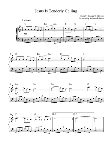 Jesus Is Tenderly Calling (arr. Kaiserin Rebecca)