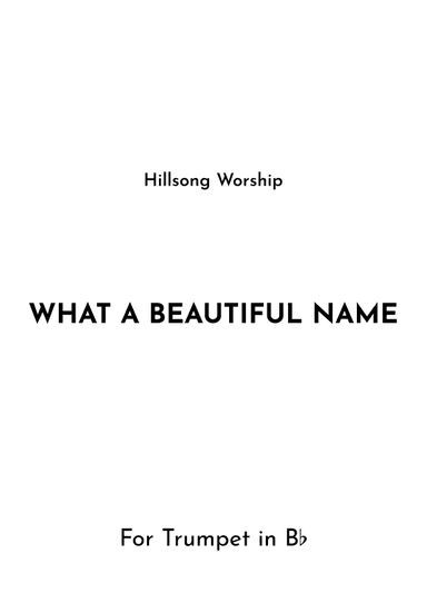 What A Beautiful Name (arr. Jireh J.)