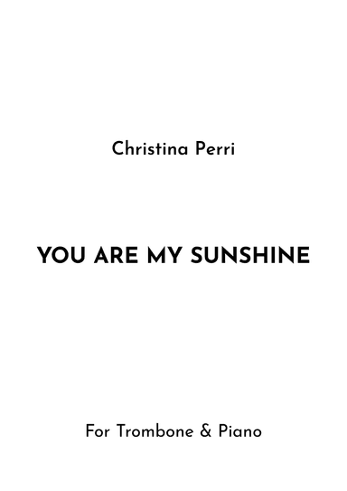You Are My Sunshine (arr. Jireh J.)