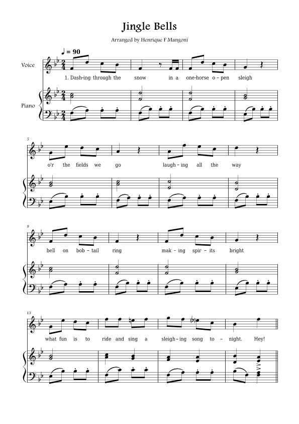 Jingle Bells (arr. Henrique F Mangoni)