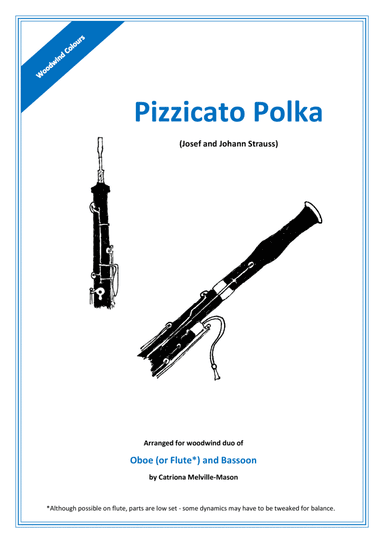 Pizzicato Polka - Oboe (Flute) and Bassoon Duet (arr. Catriona Melville-Mason)