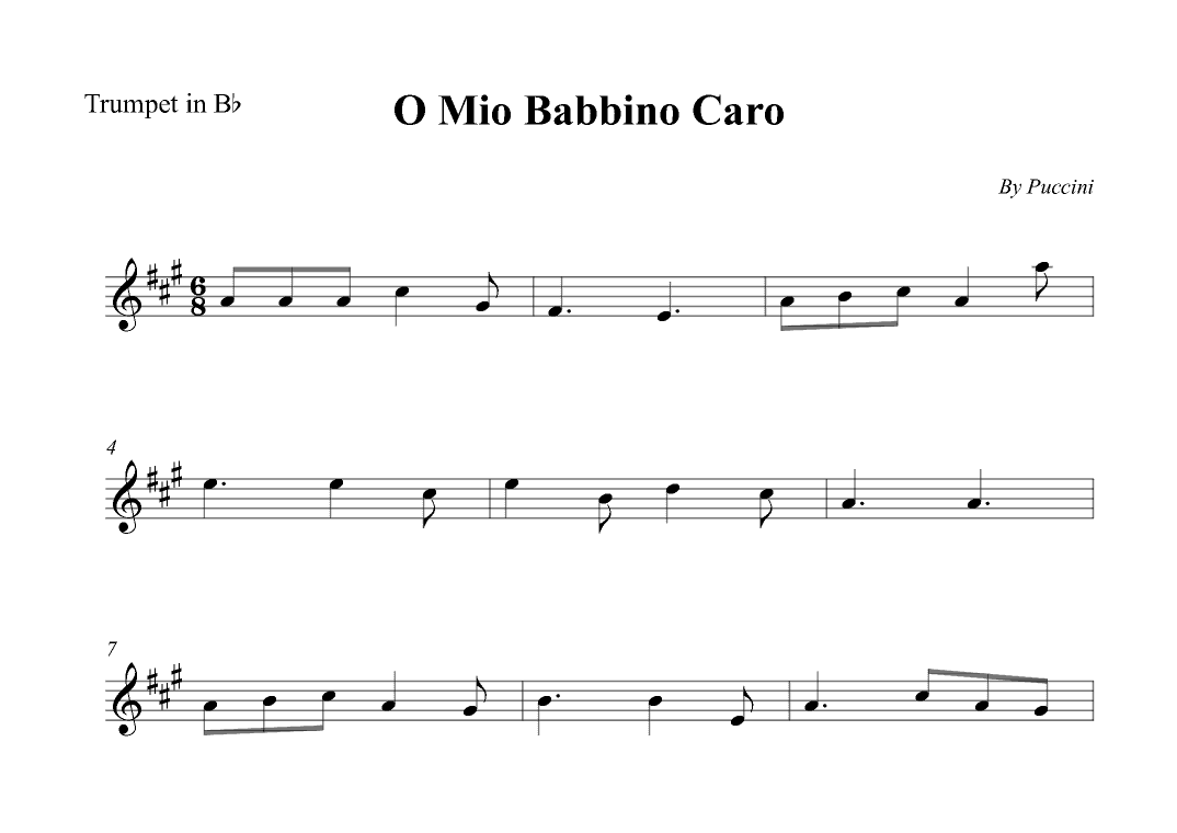 O Mio Babbino Caro (arr. Wesley S. SIlva)