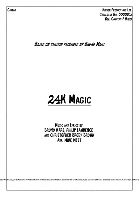 24k Magic (arr. Mike West)