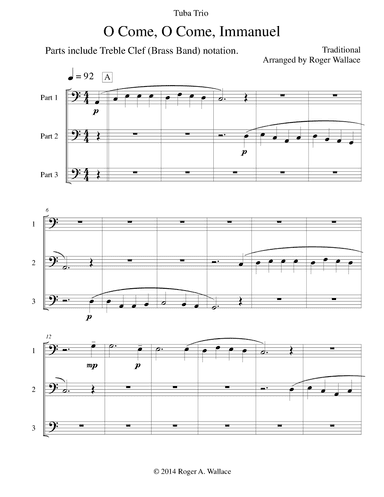 O Come, O Come, Immanuel (Emmanuel) - Tuba Trio (arr. Roger Wallace)
