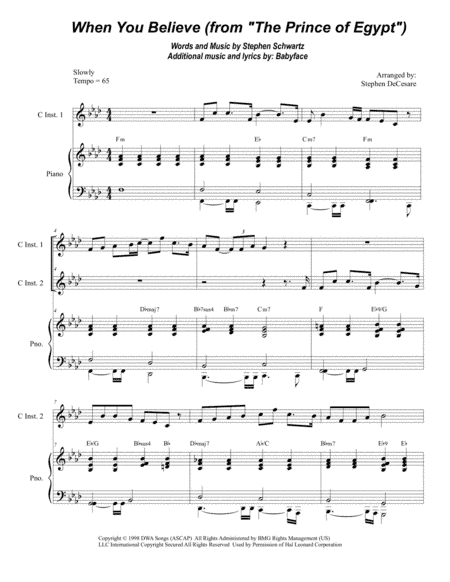 When You Believe (From The Prince Of Egypt) (arr. Stephen DeCesare)