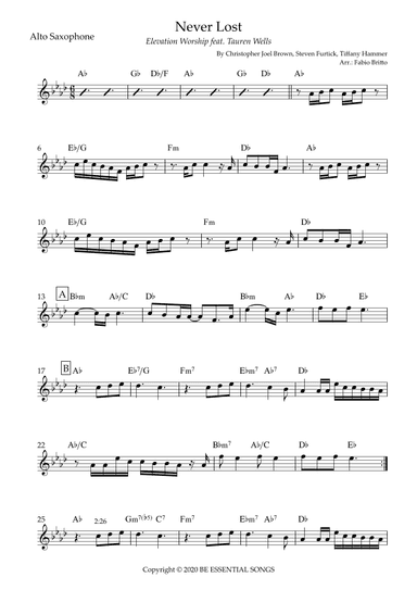 Never Lost (arr. Fabio Britto)
