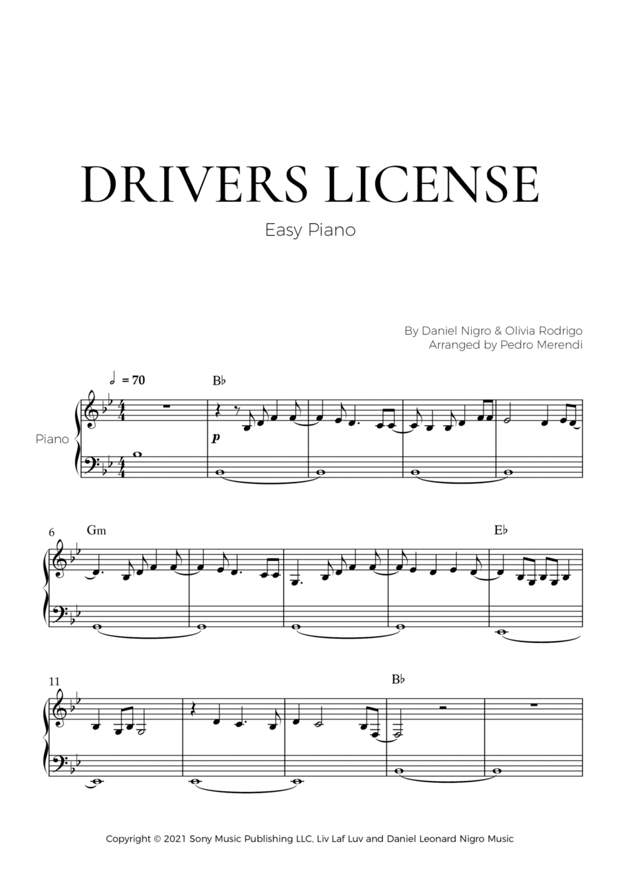 Drivers License (arr. Pedro Merendi)