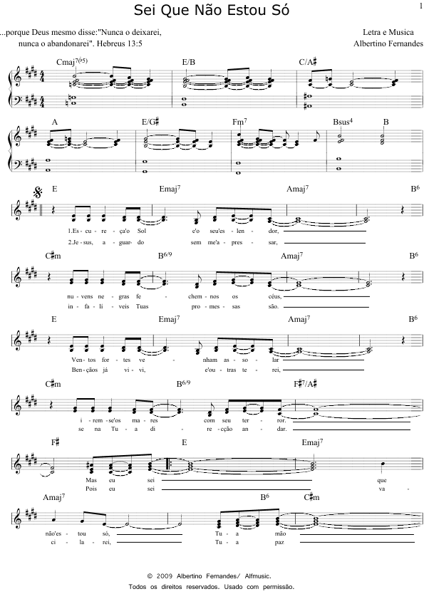 Sei Que Não Estou Só