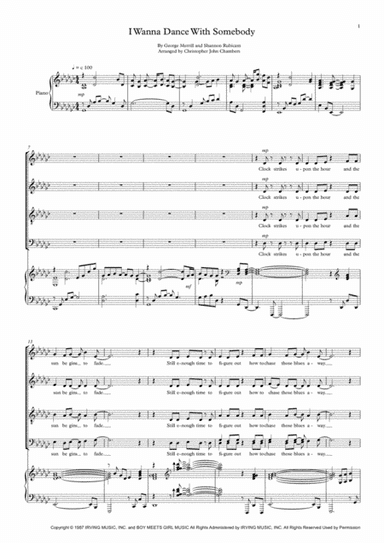 I Wanna Dance With Somebody (arr. Christopher John Chambers)