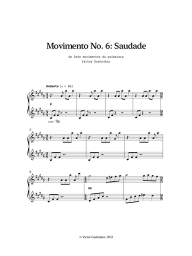 Movimento No. 6: Saudade