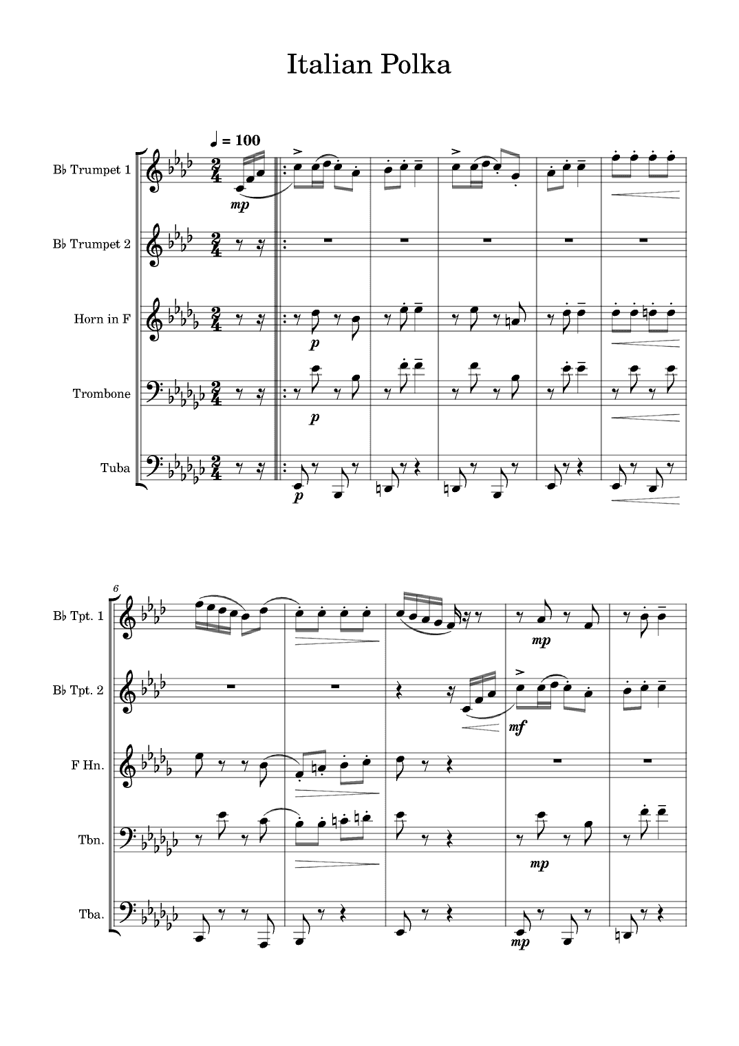 Italian Polka - Brass Quintet (arr. Edward Fall)