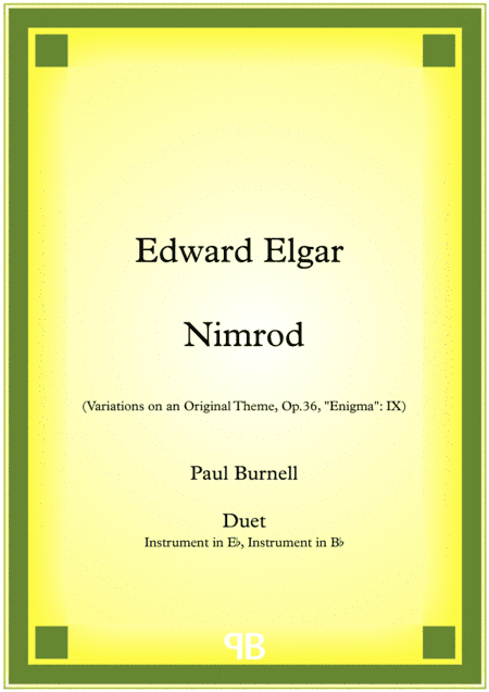 Nimrod, arranged for duet: instruments in Eb and Bb (arr. Paul Burnell)