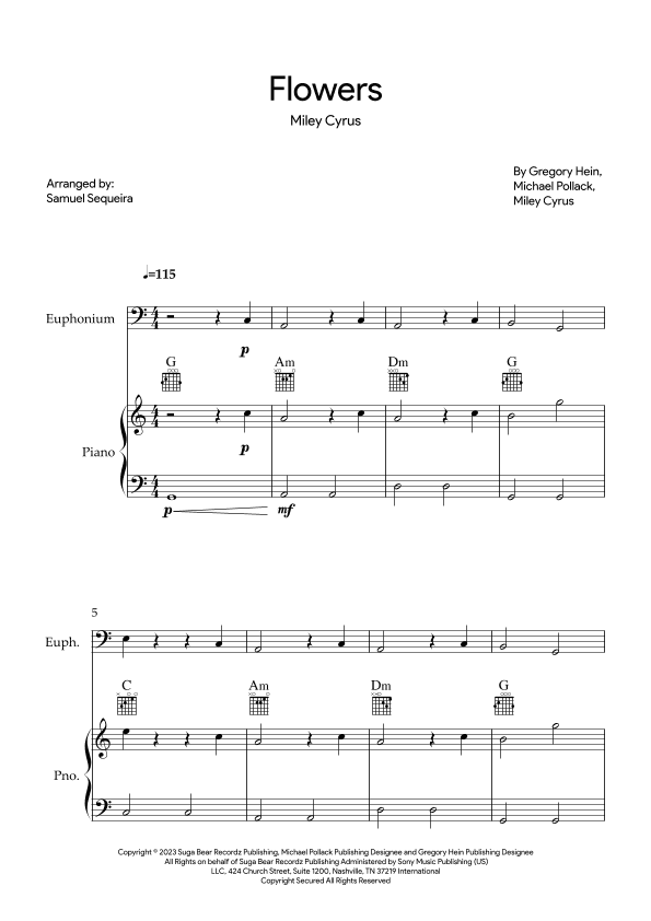 Flowers (arr. Samuel Sequeira)