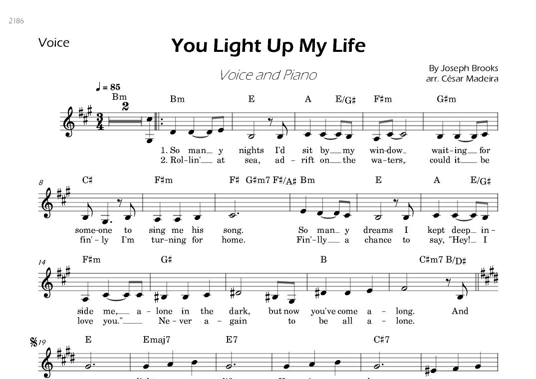You Light Up My Life (arr. César Madeira)