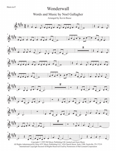 Wonderwall (arr. Kevin Busse)