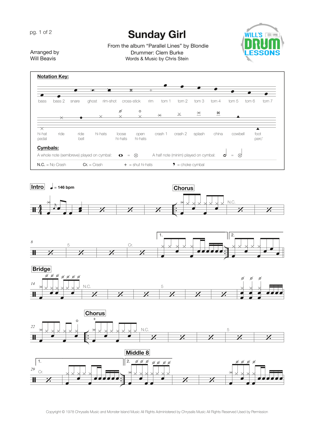 Sunday Girl (arr. Will Beavis)