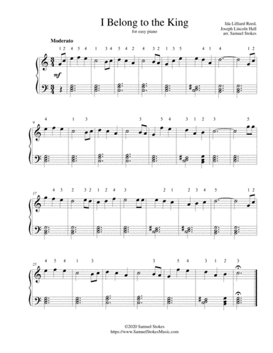 I Belong to the King - for easy piano (arr. Samuel Stokes)