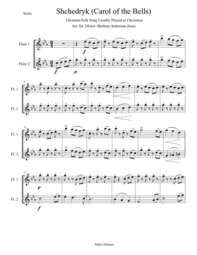 Shchedryk (Carol of the Bells) (arr. Barbara Anderson-Jones)