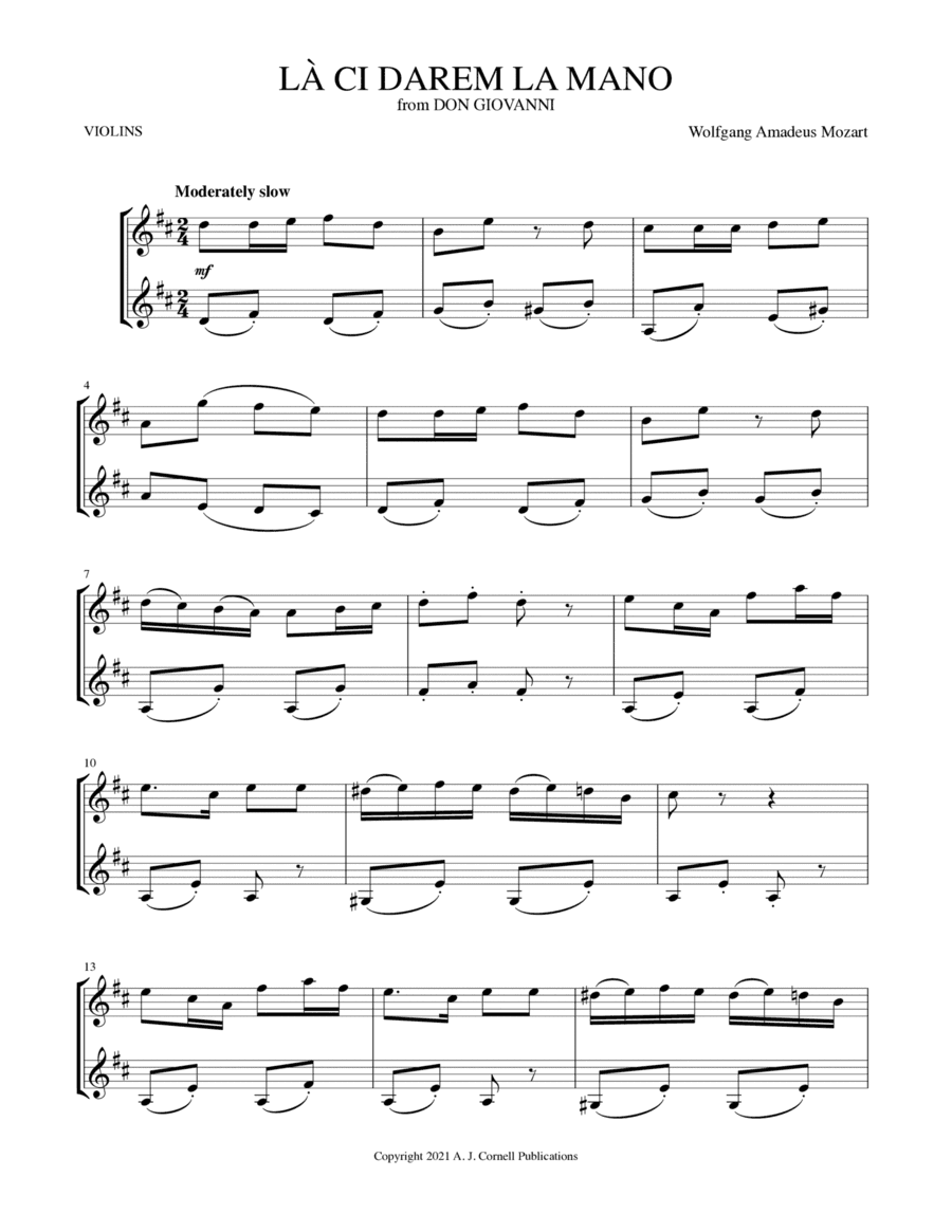 Là ci darem la mano (from Don Giovanni) (arr. Mark Phillips)