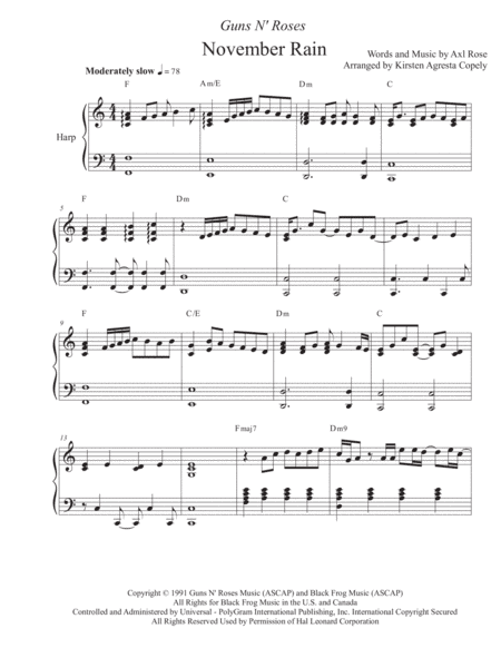 November Rain (arr. Kirsten Agresta Copely)