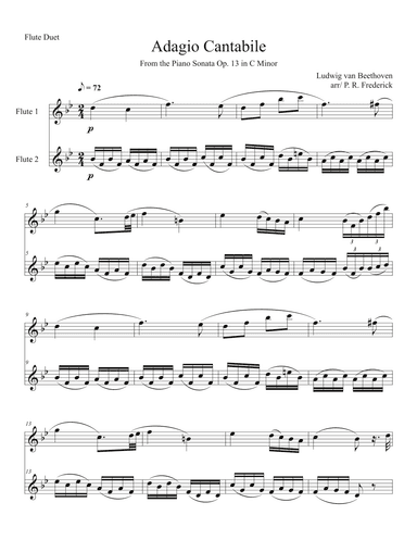 Adagio Cantabile (Flutre Duet) (arr. P. R. Frederick)