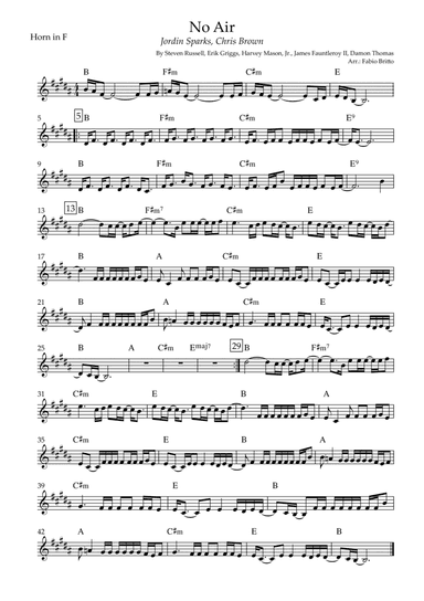 No Air (arr. Fabio Britto)