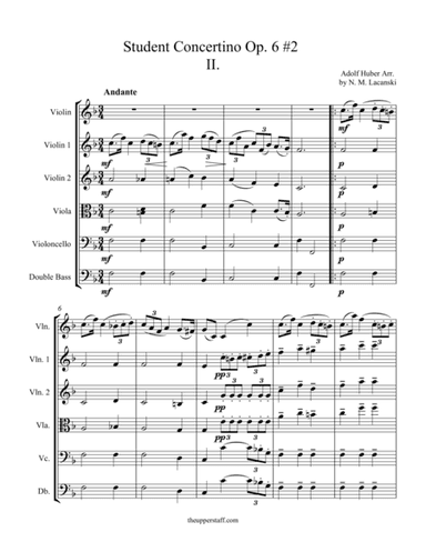 Student Concertino Op. 6 #2 Movement 2 (arr. Nick Lacanski)