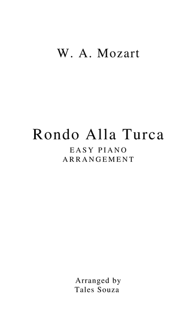 Mozart - Rondo Alla Turca | easy piano arrangement (arr. Tales Souza)