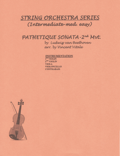 PATHETIQUE SONATA-2nd Mvt. (intermediate-med. easy) (arr. Vincent Vitale)