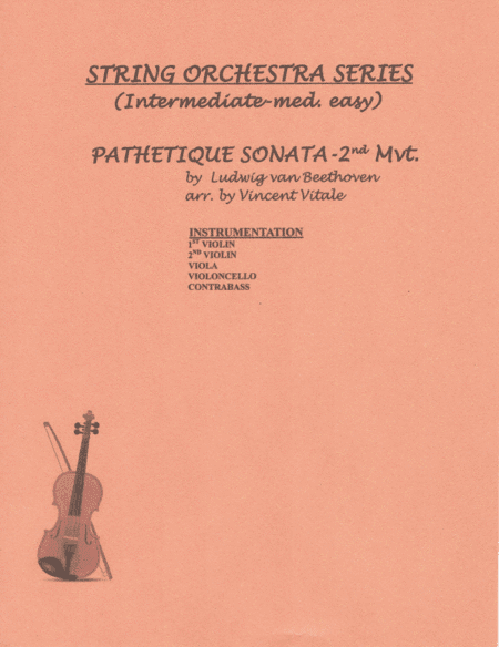 PATHETIQUE SONATA-2nd Mvt. (intermediate-med. easy) (arr. Vincent Vitale)