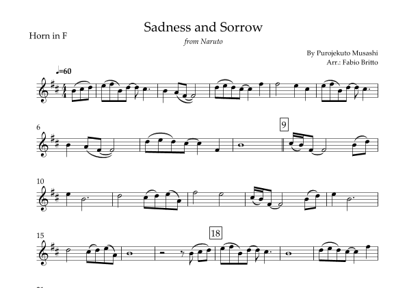 Sadness And Sorrow (arr. Fabio Britto)
