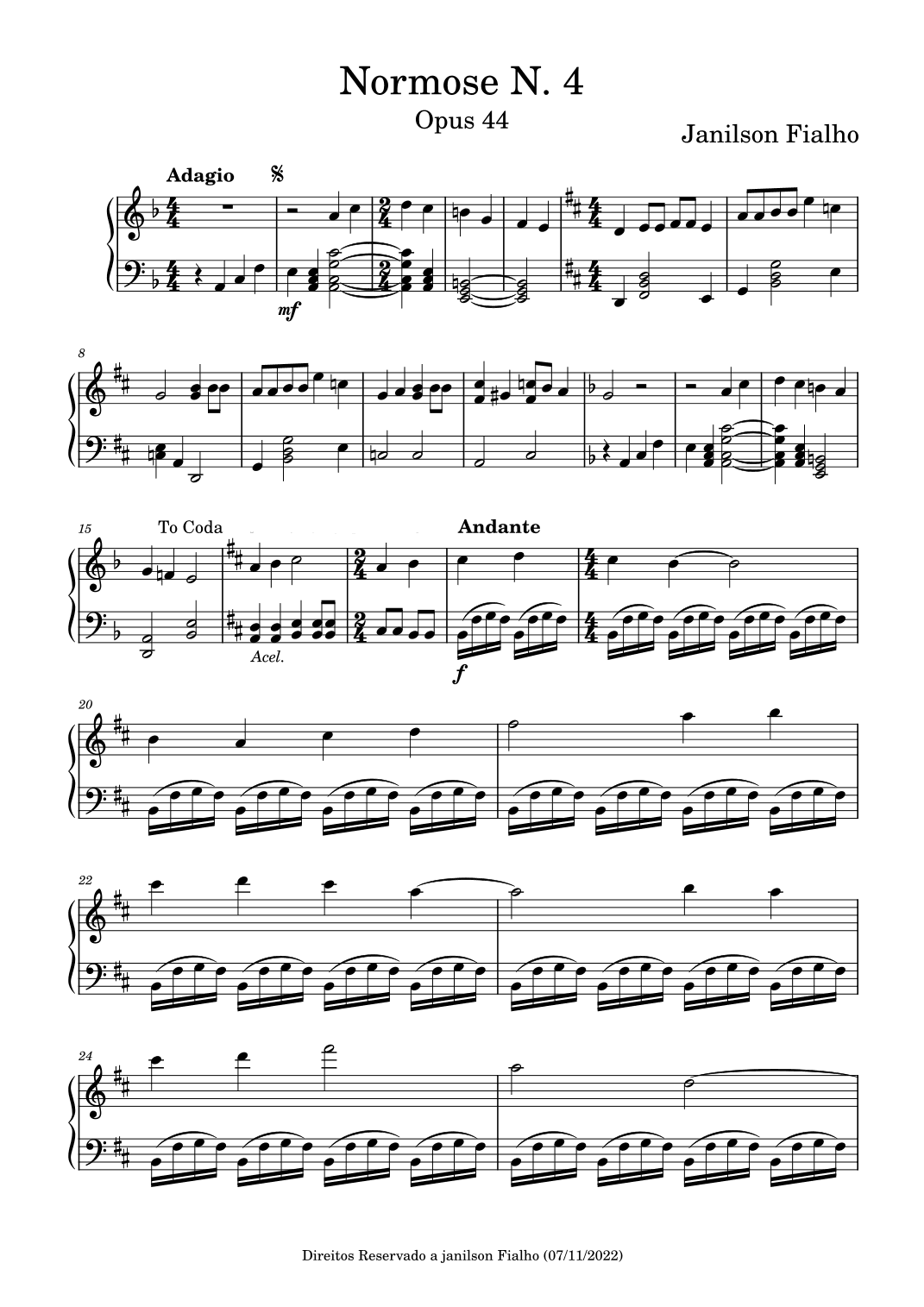 Normose N. 4, Opus 44